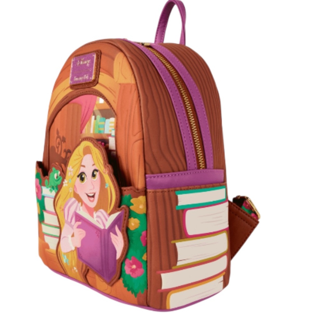 Loungefly Disney Tangled Rapunzel Exclusive Books Mini Backpack.  - Picture 2 of 5